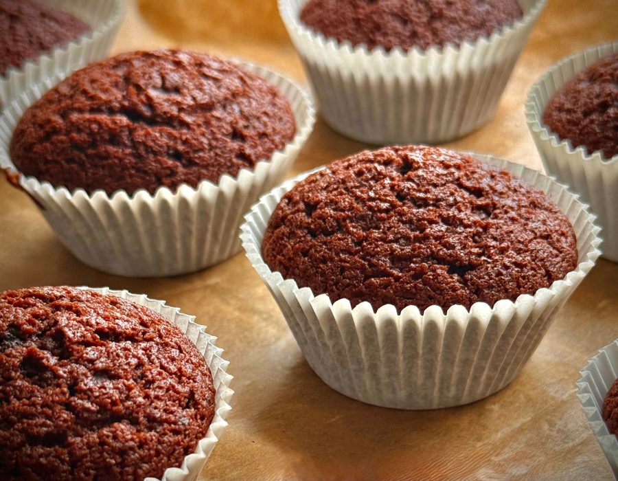 Chocolate muffins from a Scoffy baker